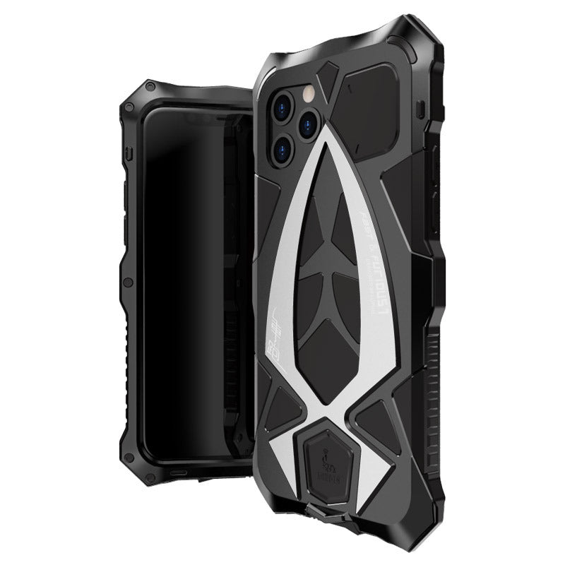 Stealth black Compatible with Apple Rugged mobile phone case with durable back cover protection.