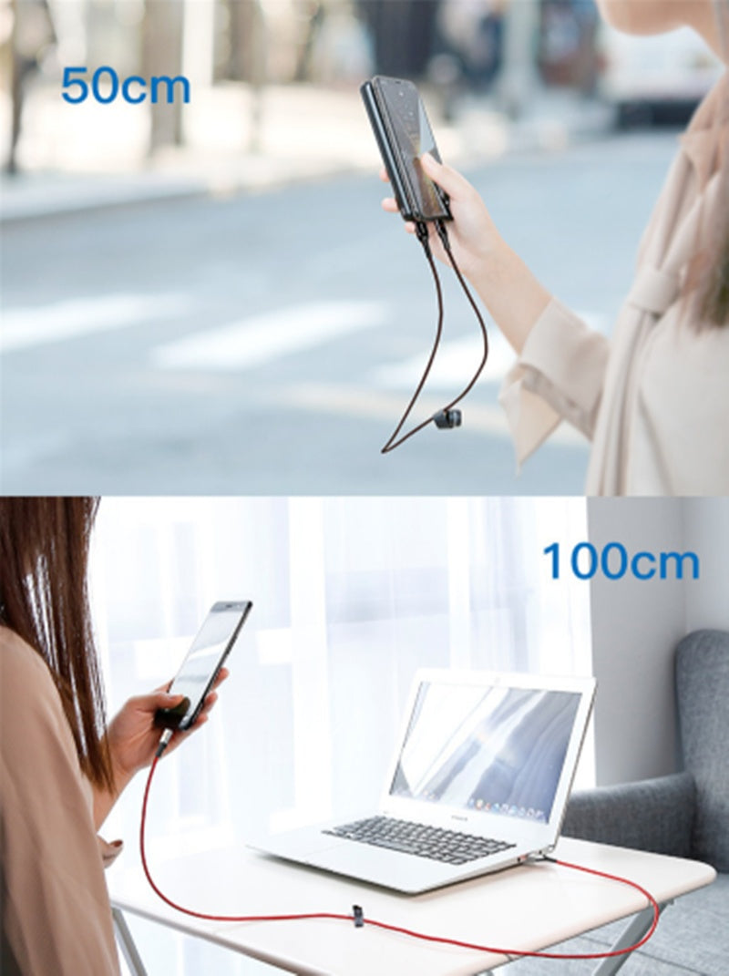 Demonstration of the X Light Data Cable Smart Charging Indicator being used in a home office setting.